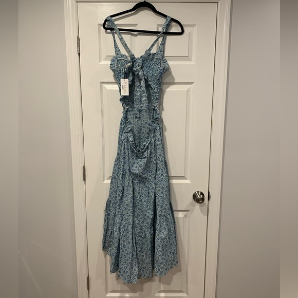 Sea New York Ida Apron Dress in Blue Floral - Picture 4 of 6